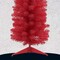 2ft Red Tabletop Pencil Christmas Tree with Plastic Stand 93 Tips Mini Noble Fir Decoration